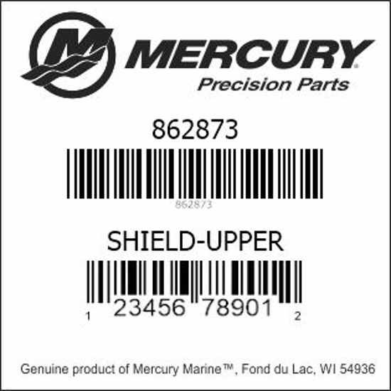 Bar codes for Mercury Marine part number 862873
