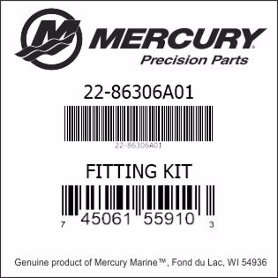 Bar codes for Mercury Marine part number 22-86306A01