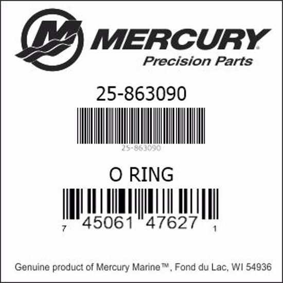 Bar codes for Mercury Marine part number 25-863090