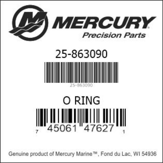 Bar codes for Mercury Marine part number 25-863090