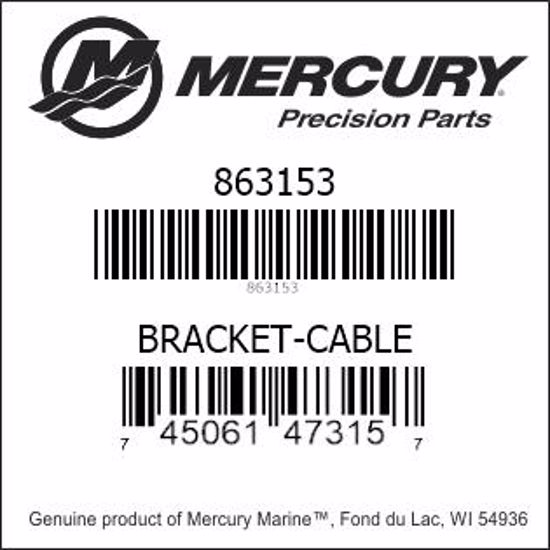 Bar codes for Mercury Marine part number 863153