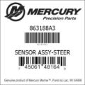 Bar codes for Mercury Marine part number 863188A3