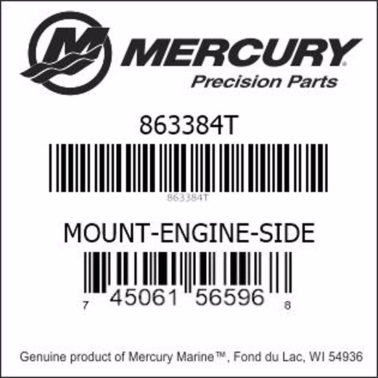 Bar codes for Mercury Marine part number 863384T