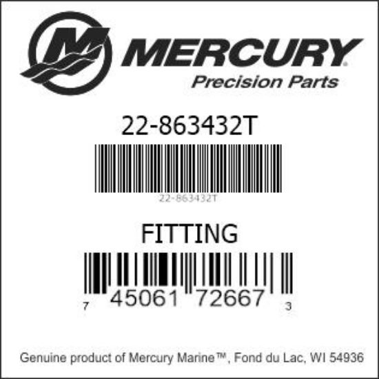 Bar codes for Mercury Marine part number 22-863432T