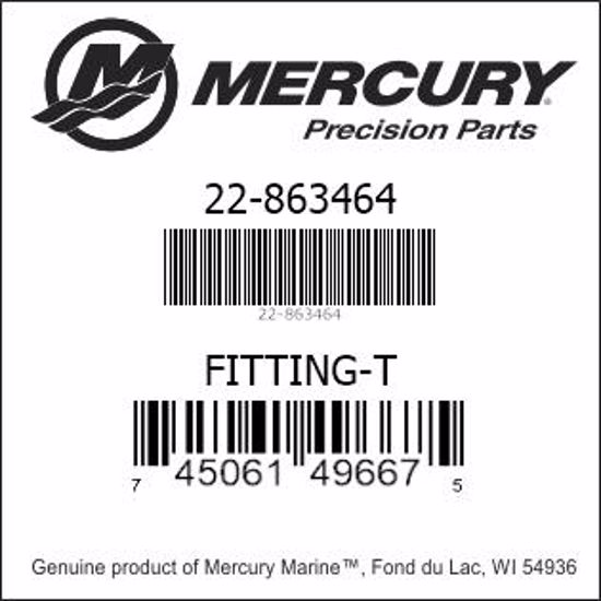 Bar codes for Mercury Marine part number 22-863464