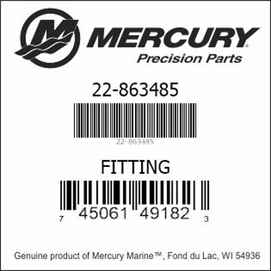 Bar codes for Mercury Marine part number 22-863485