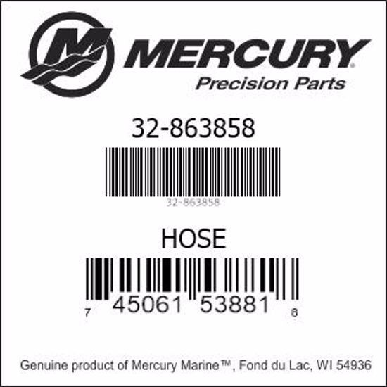 Bar codes for Mercury Marine part number 32-863858
