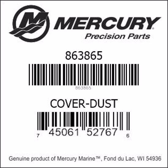 Bar codes for Mercury Marine part number 863865