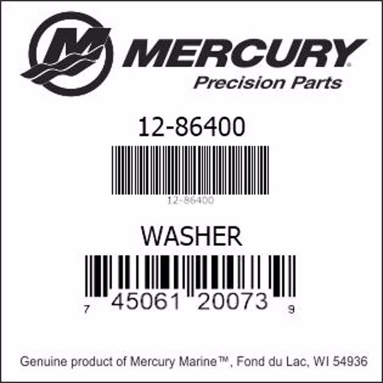 Bar codes for Mercury Marine part number 12-86400