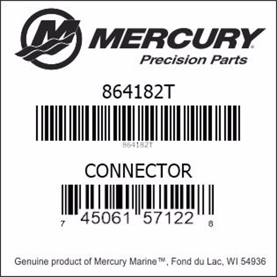 Bar codes for Mercury Marine part number 864182T