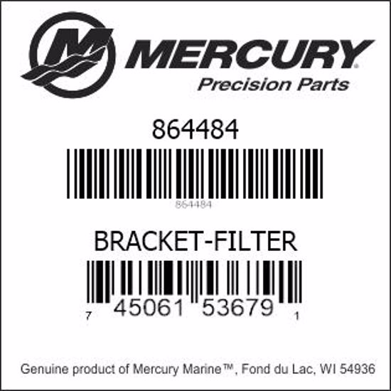 Bar codes for Mercury Marine part number 864484