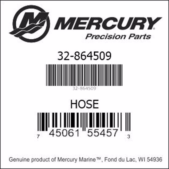Bar codes for Mercury Marine part number 32-864509