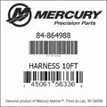 Bar codes for Mercury Marine part number 84-864988