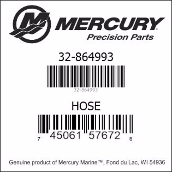 Bar codes for Mercury Marine part number 32-864993
