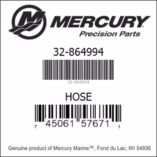 Bar codes for Mercury Marine part number 32-864994