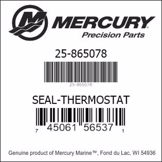 Bar codes for Mercury Marine part number 25-865078