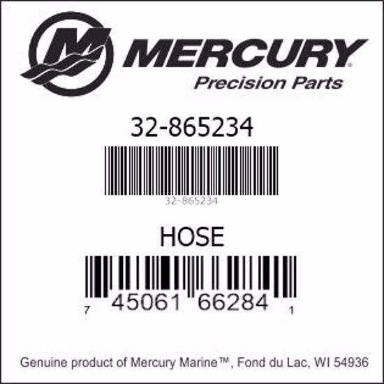 Bar codes for Mercury Marine part number 32-865234