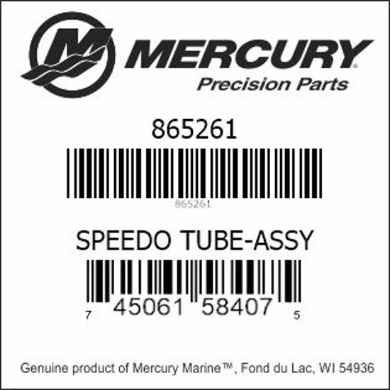 Bar codes for Mercury Marine part number 865261