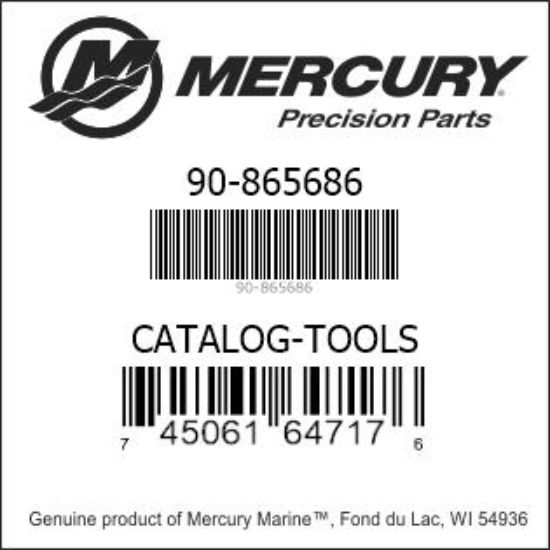 Bar codes for Mercury Marine part number 90-865686