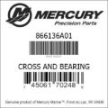 Bar codes for Mercury Marine part number 866136A01