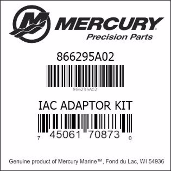 Bar codes for Mercury Marine part number 866295A02