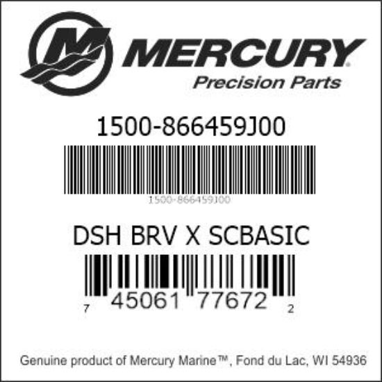 Bar codes for Mercury Marine part number 1500-866459J00