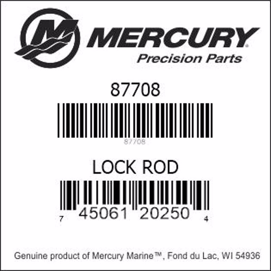 Bar codes for Mercury Marine part number 87708
