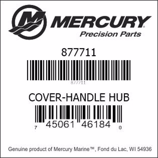 Bar codes for Mercury Marine part number 877711