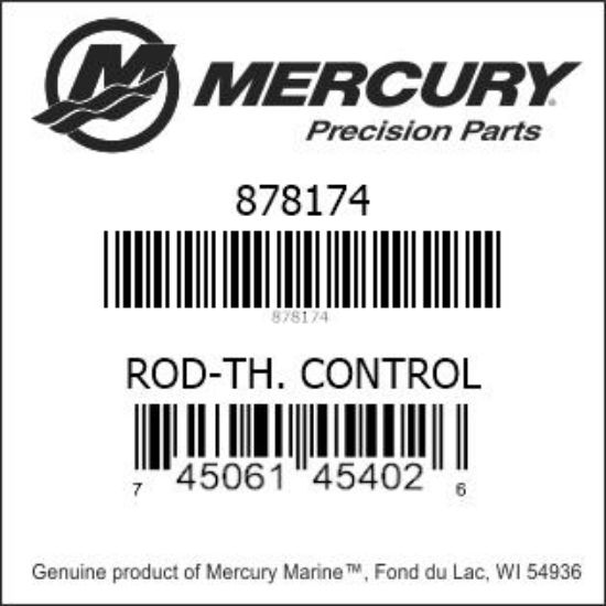 Bar codes for Mercury Marine part number 878174