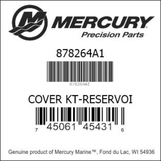 Bar codes for Mercury Marine part number 878264A1