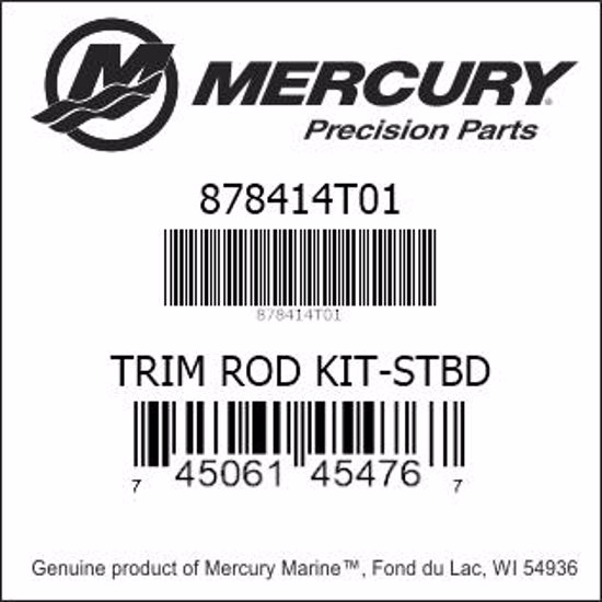 Bar codes for Mercury Marine part number 878414T01