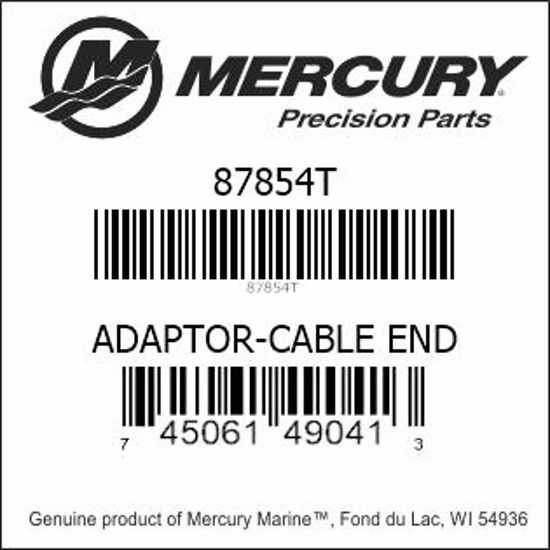Bar codes for Mercury Marine part number 87854T