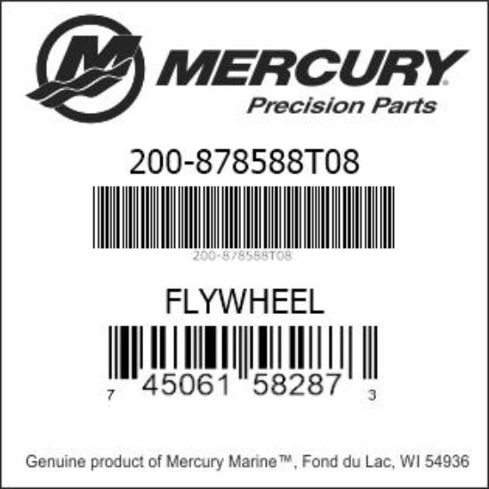 Bar codes for Mercury Marine part number 200-878588T08
