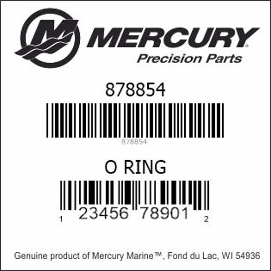 Bar codes for Mercury Marine part number 878854
