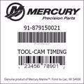 Bar codes for Mercury Marine part number 91-879150021