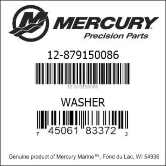 Bar codes for Mercury Marine part number 12-879150086