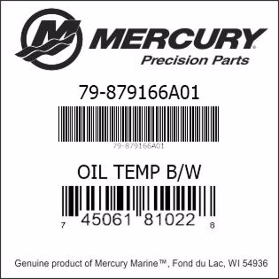 Bar codes for Mercury Marine part number 79-879166A01