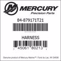 Bar codes for Mercury Marine part number 84-879171T21