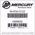 Bar codes for Mercury Marine part number 84-879171T23