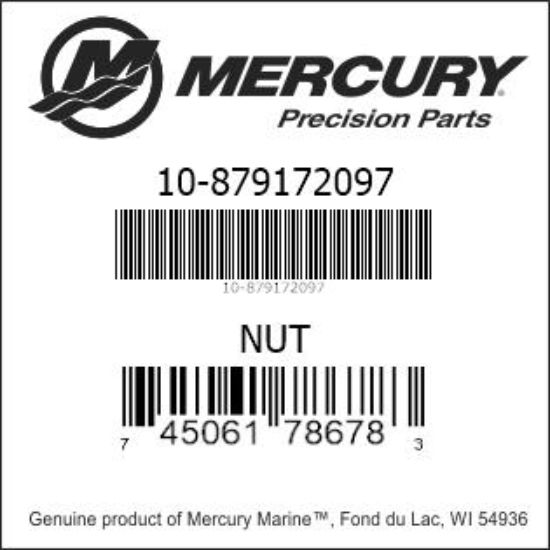 Bar codes for Mercury Marine part number 10-879172097