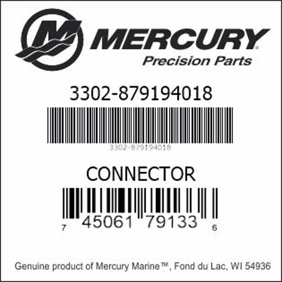 Bar codes for Mercury Marine part number 3302-879194018