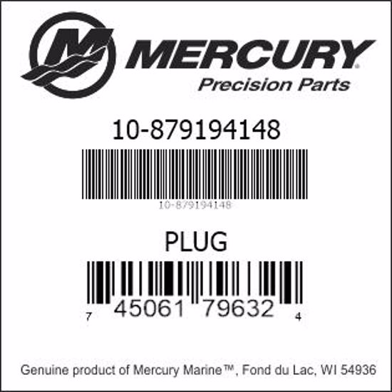 Bar codes for Mercury Marine part number 10-879194148