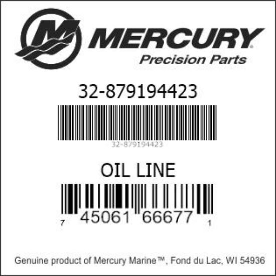 Bar codes for Mercury Marine part number 32-879194423
