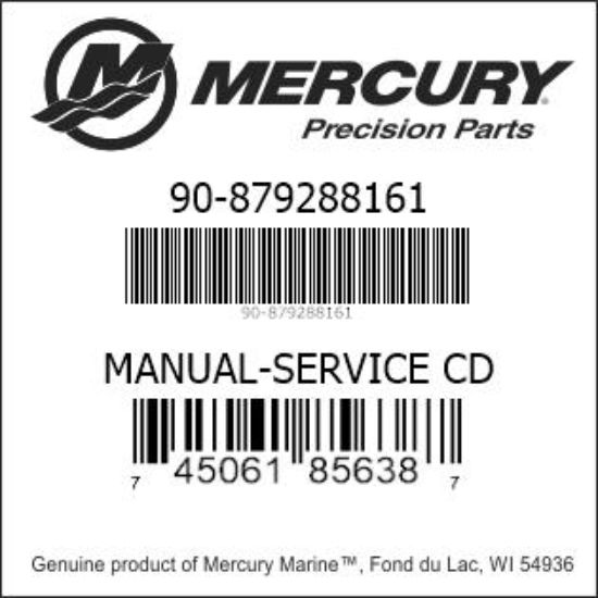 Bar codes for Mercury Marine part number 90-879288161