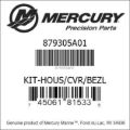 Bar codes for Mercury Marine part number 879305A01