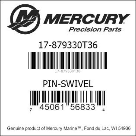 Bar codes for Mercury Marine part number 17-879330T36