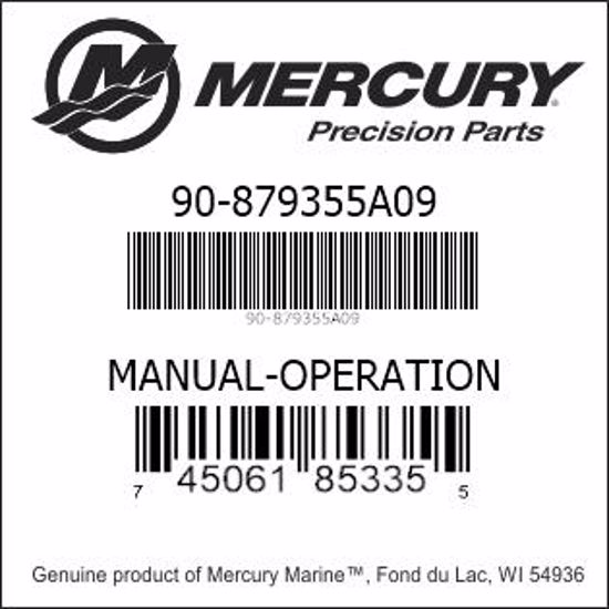 Bar codes for Mercury Marine part number 90-879355A09