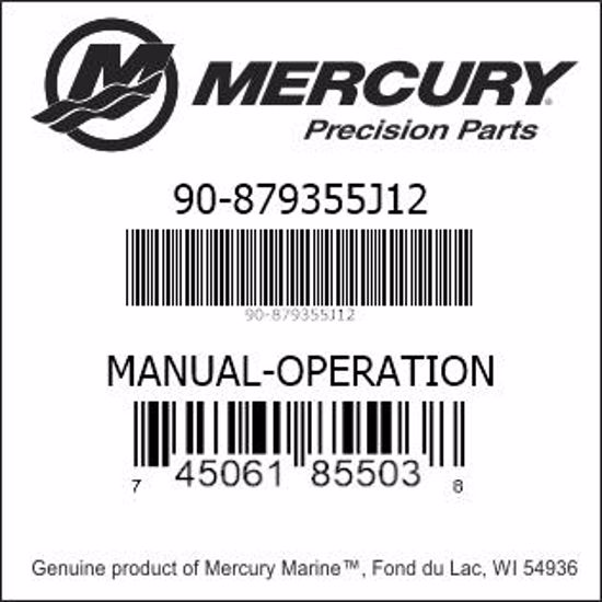 Bar codes for Mercury Marine part number 90-879355J12