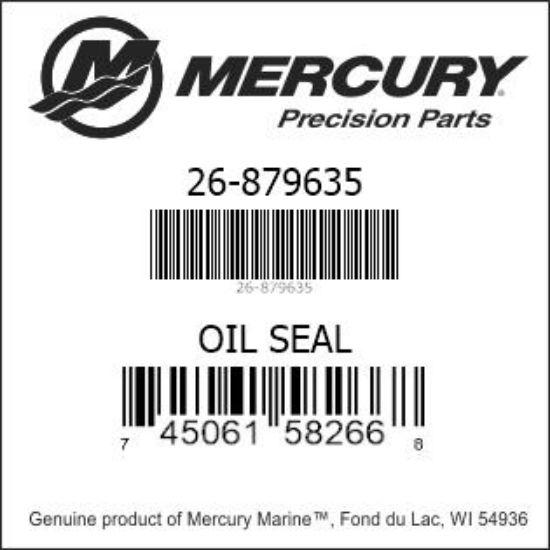 Bar codes for Mercury Marine part number 26-879635