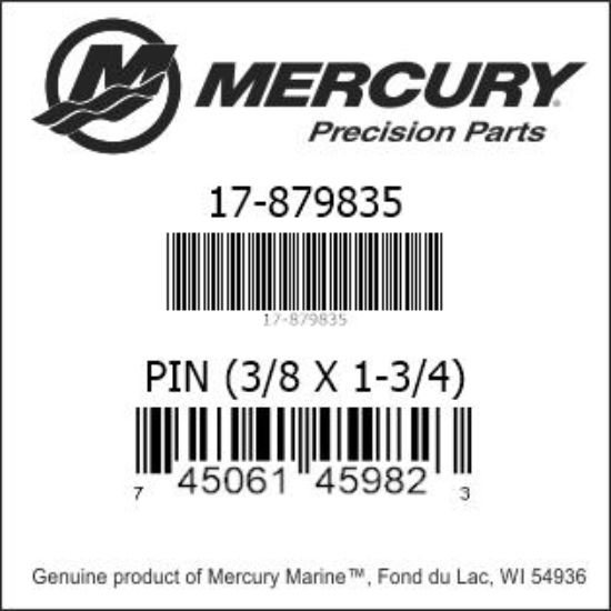 Bar codes for Mercury Marine part number 17-879835